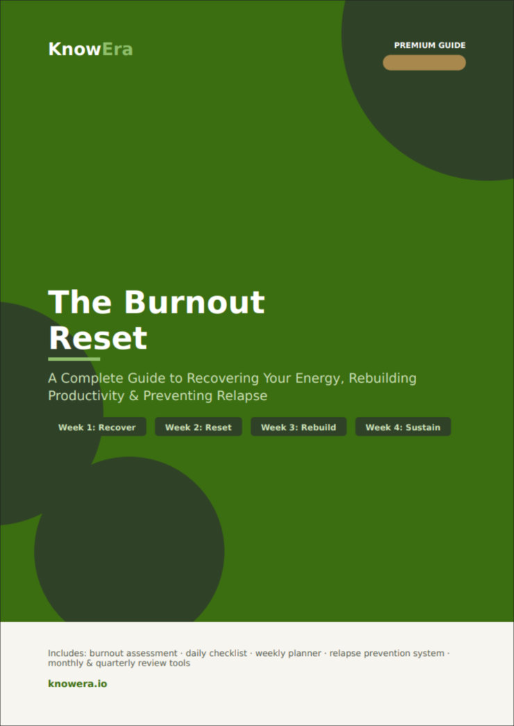 The Burnout Reset Guide — KnowEra guide cover