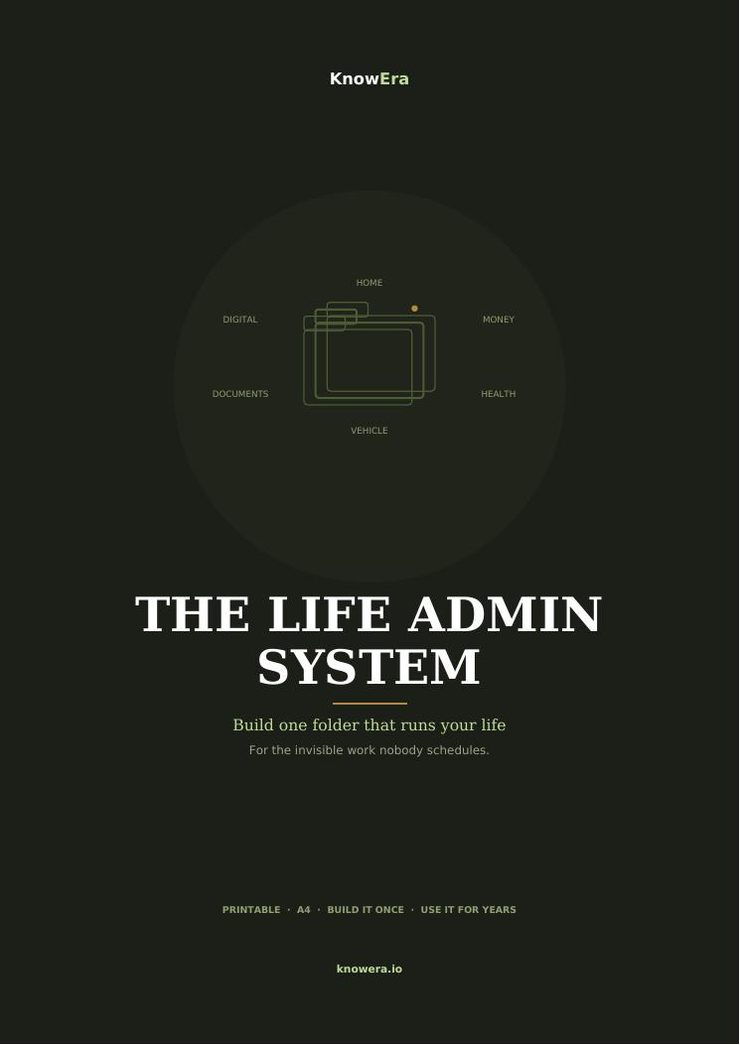 The Life Admin System — KnowEra guide cover