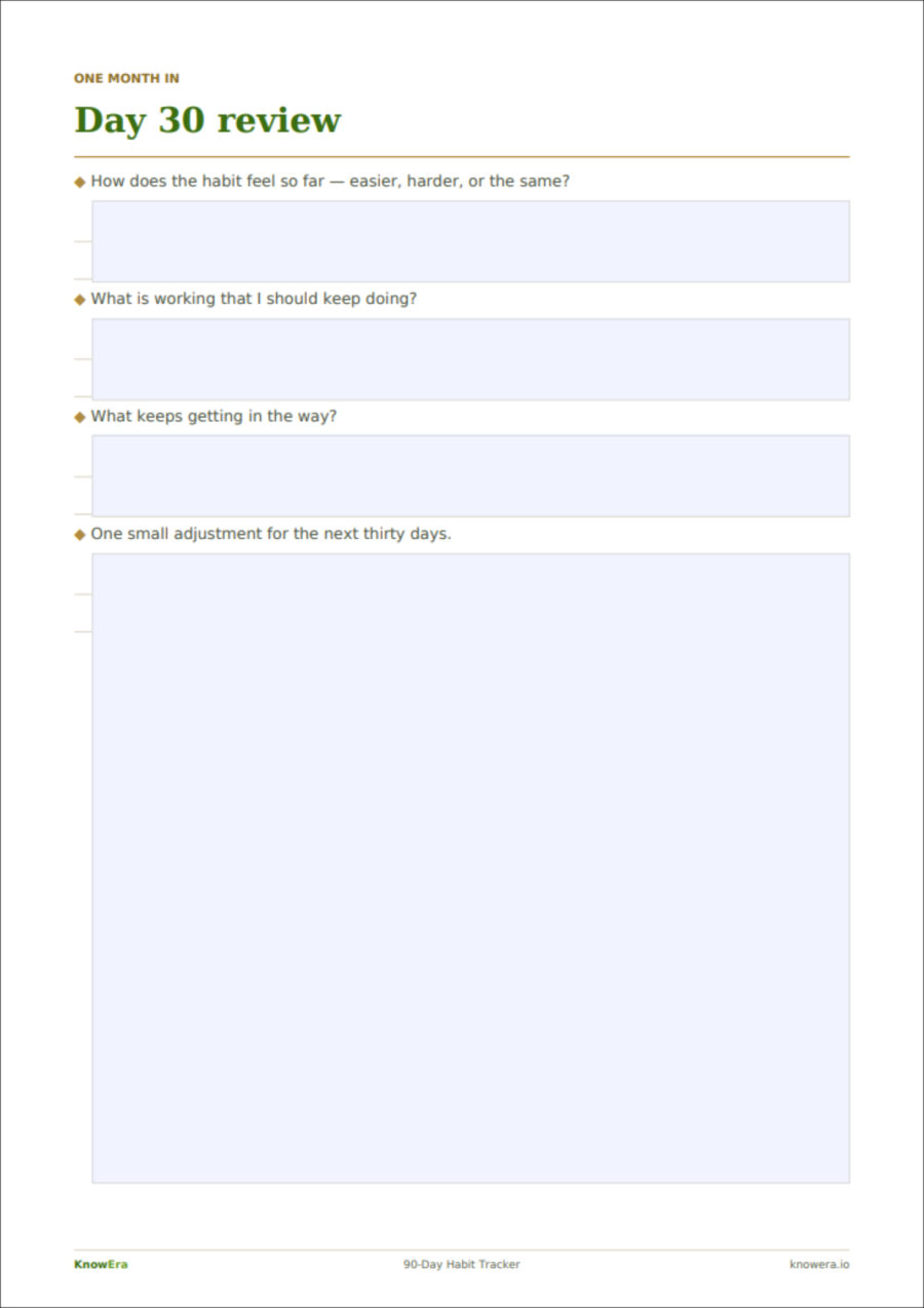 Day 30 review