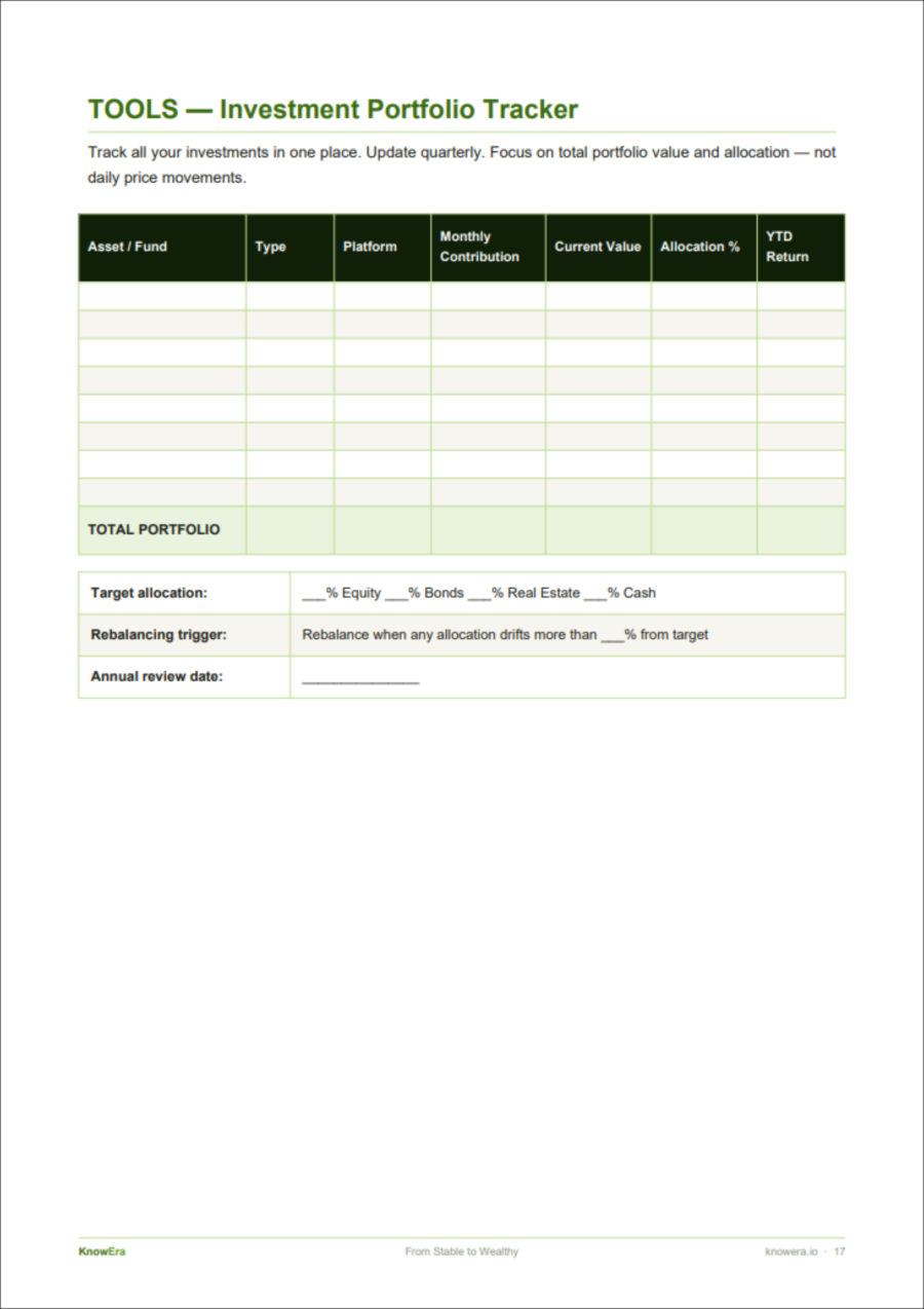 Portfolio tracker
